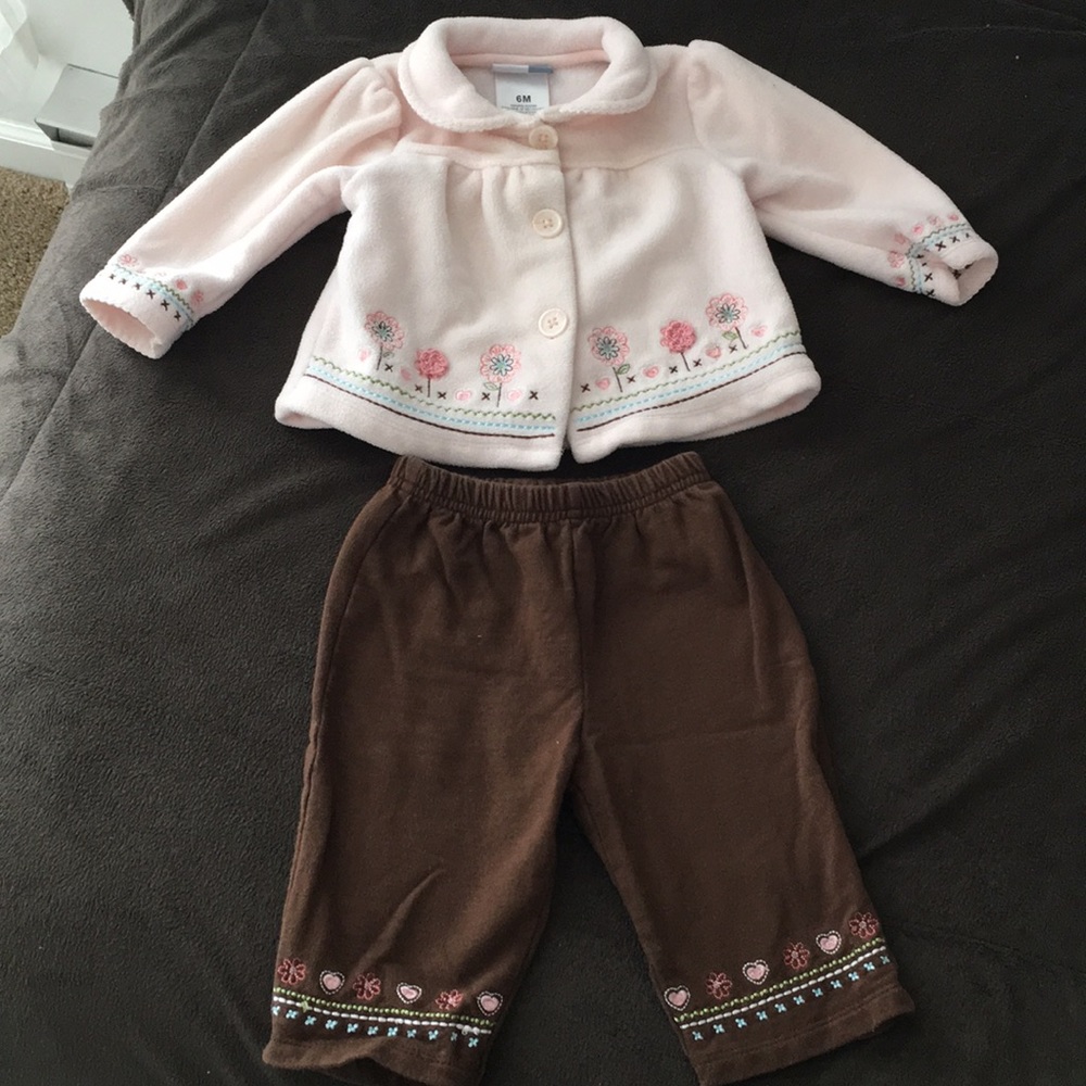 Baby girl autumn 2 piece outdoor set for 6 months
